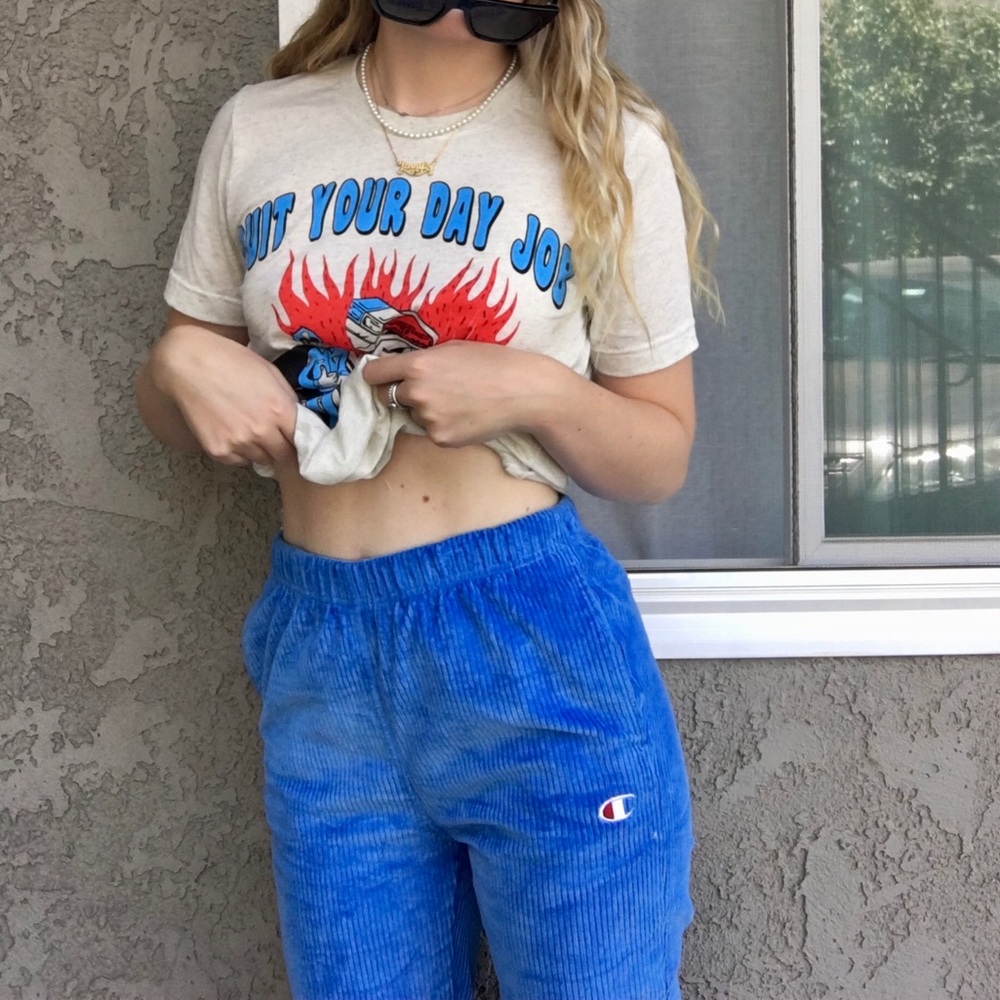 Blue UO Champion Corduroy Slip on Pants